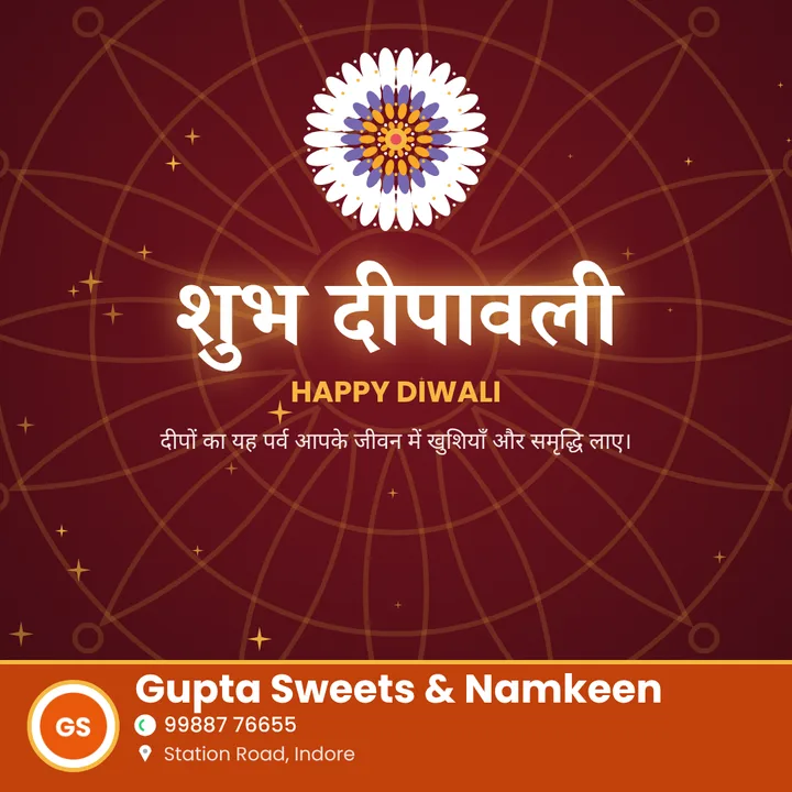 Hindi Diwali post for a sweet shop